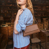 STATUS ANXIETY Womens Zenith Leather Bag - Camel, WOMENS BAGS & CLUTCHES, STATUS ANXIETY, Elwood 101