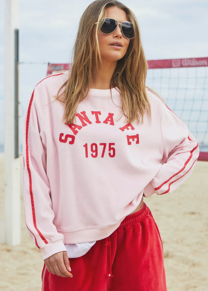 HAMMILL & CO Womens Santa Fe 1975 Urban Velour Sweat in Pink