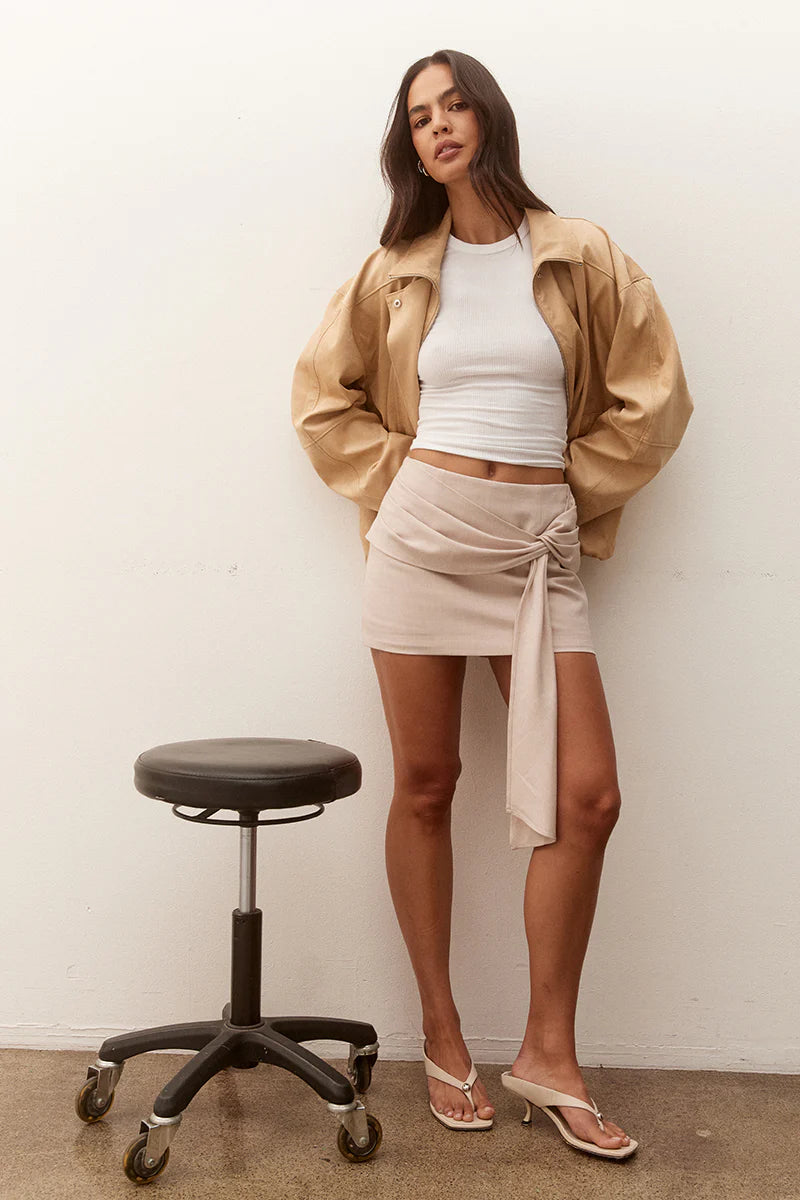 SOVERE Womens Alula Bomber Jacket in Honey