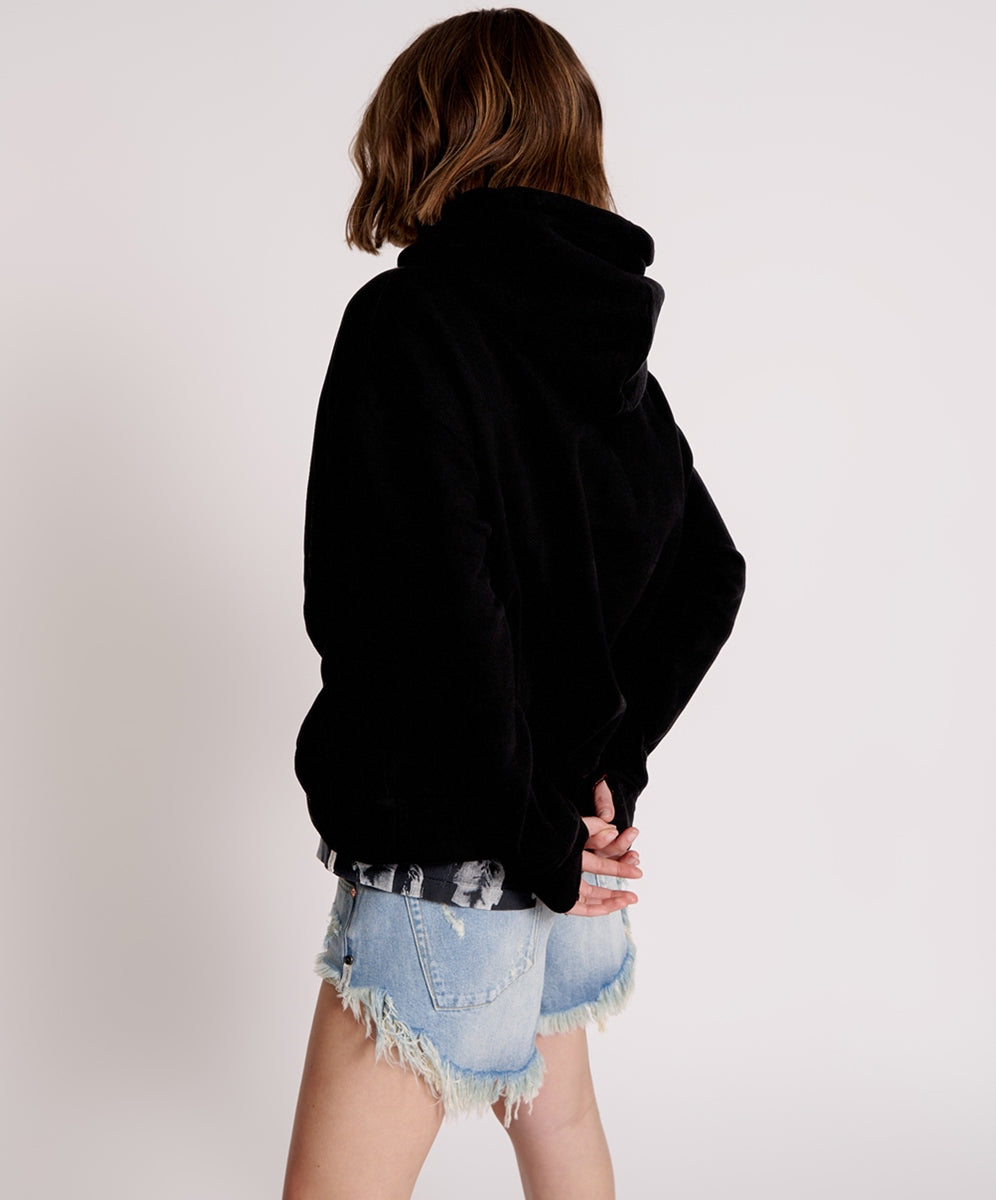 ONE TEASPOON Womens OTS Twisted Hoody Black, WOMENS HOODIES, OneTeaspoon, Elwood 101