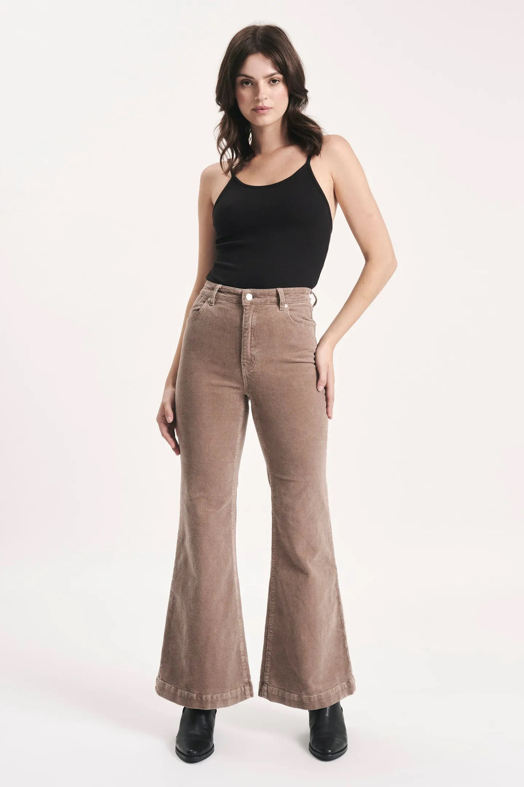 ROLLAS Womens Eastcoast Flare Mink Cord, WOMENS DENIM, ROLLAS, Elwood 101