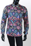 JOHN LENNON Mens Dover Long Sleeve Paisley Shirt Multi, MENS SHIRTS, JOHN LENNON, Elwood 101