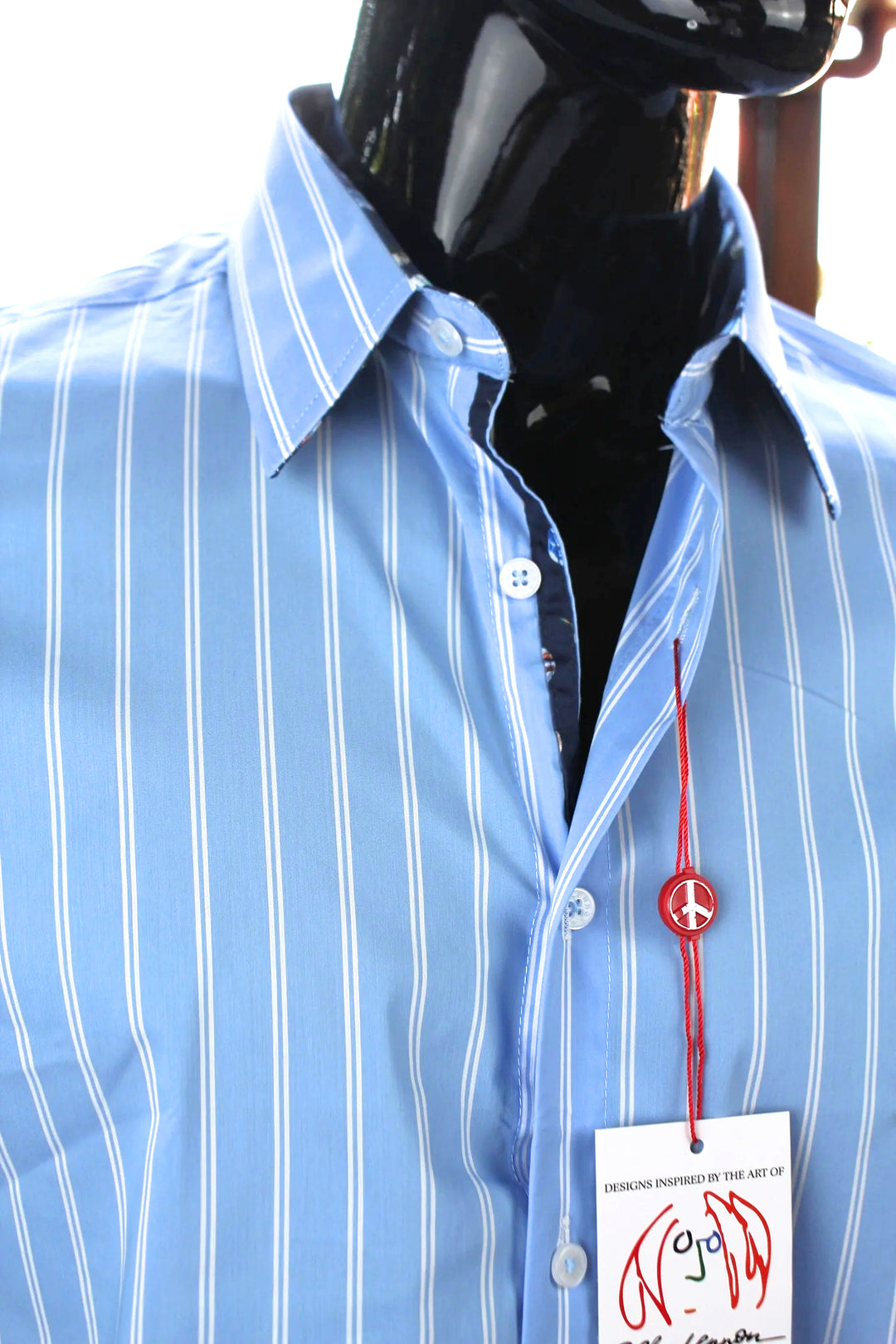 JOHN LENNON Mens Watts Stripe Shirt Sky, MENS SHIRTS, JOHN LENNON, Elwood 101