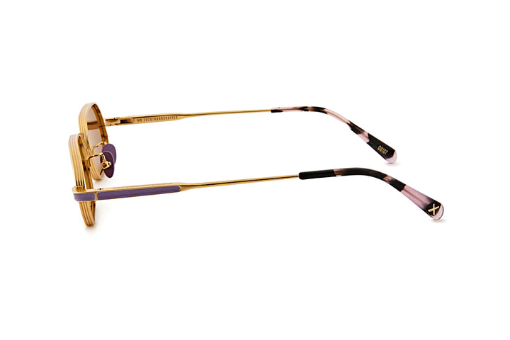 OSCAR & FRANK Mr Zuzu Sunglasses Gold Titanium/ Brown Lens, SUNGLASSES UNISEX, OSCAR & FRANK, Elwood 101
