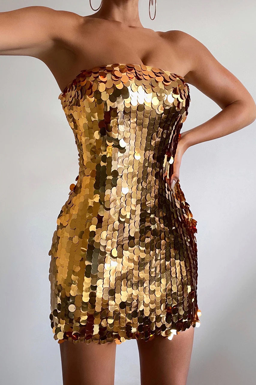 Womens Dresses Gold Self-Portrait - Gold Rhinestone Drape Midi Dress Womens Dresses Gold Self-Portrait - Gold Rhinestone Drape Midi Dress