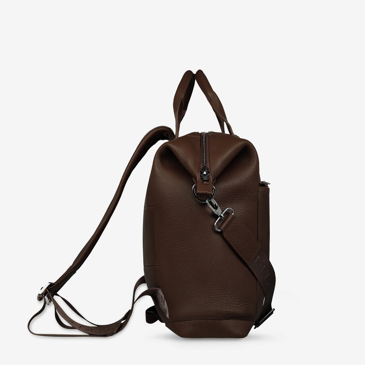 STATUS ANXIETY Womens Comes In Waves Leather Bag - Cocoa, WOMENS BAGS & CLUTCHES, STATUS ANXIETY, Elwood 101