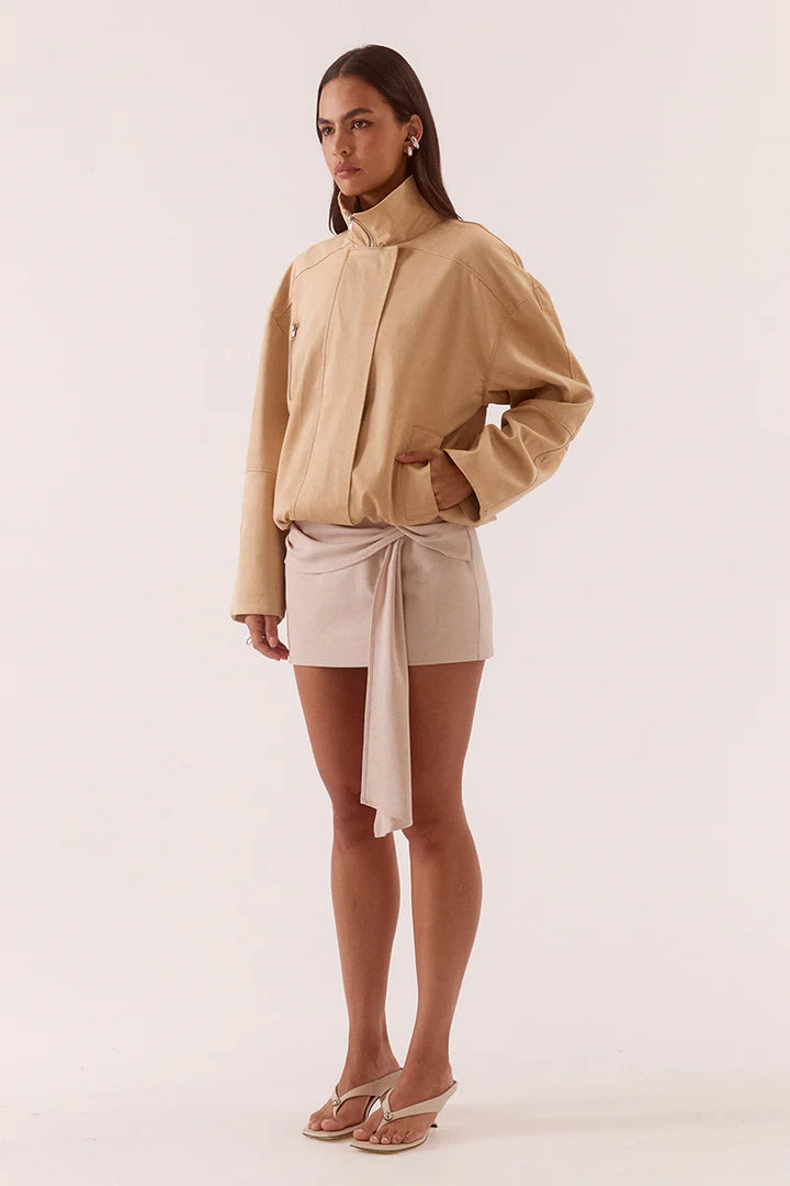 SOVERE Womens Alula Bomber Jacket in Honey
