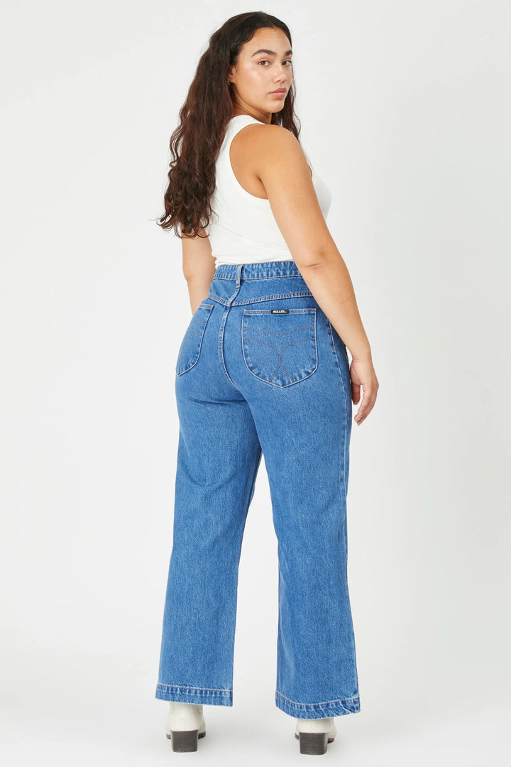 Rollas WOMENS SAILOR JEAN - ASHLEY BLUE, WOMENS DENIM, ROLLAS, Elwood 101