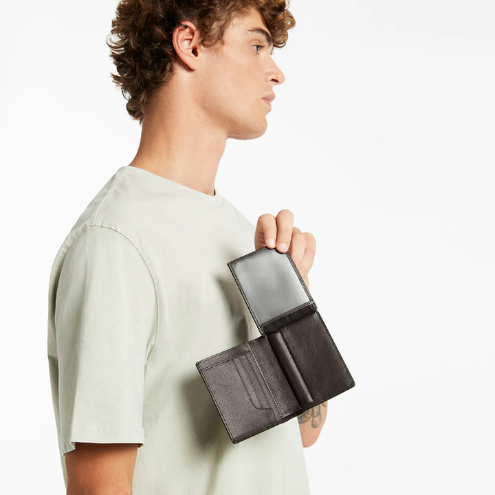 Status Anxiety MENS NATHANIEL WALLET CHOCOLOATE LEATHER, MENS & WOMENS WALLETS AND BAGS, STATUS ANXIETY, Elwood 101