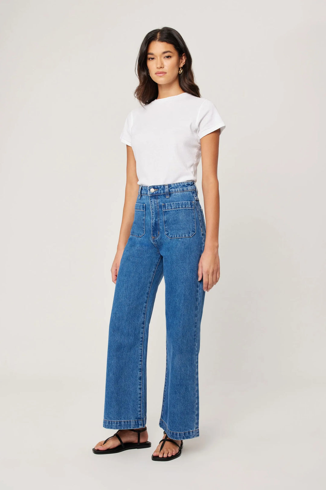 Rollas WOMENS SAILOR JEAN - ASHLEY BLUE, WOMENS DENIM, ROLLAS, Elwood 101