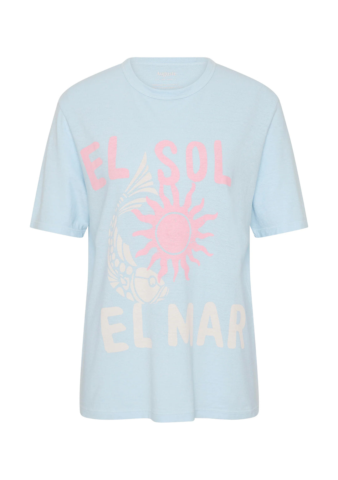 AUGUSTE THE LABEL Womens Sol Classic Tee in Sky Blue, WOMENS TEES & TANKS, AUGUSTE THE LABEL, Elwood 101