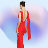 EFFIE KATS Womens Audrey Gown - Cherry Red, WOMENS DRESSES, EFFIE KATS, Elwood 101