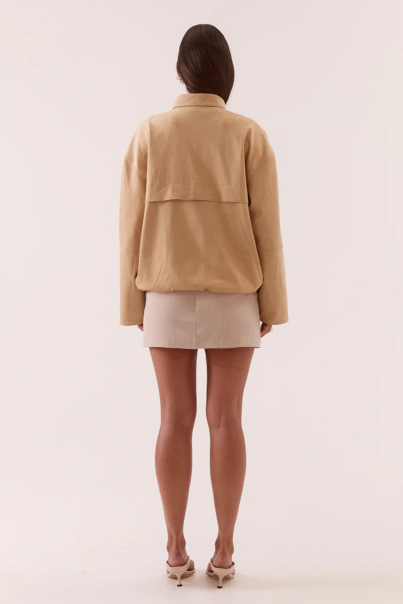 SOVERE Womens Alula Bomber Jacket in Honey