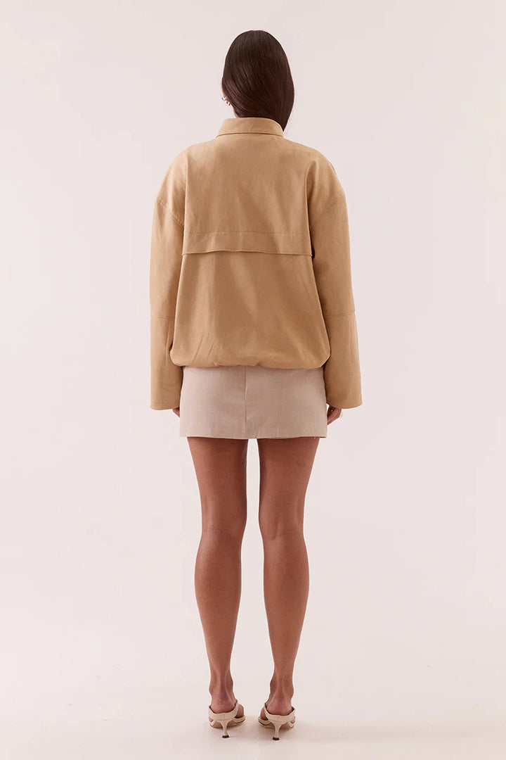 SOVERE Womens Alula Bomber Jacket in Honey