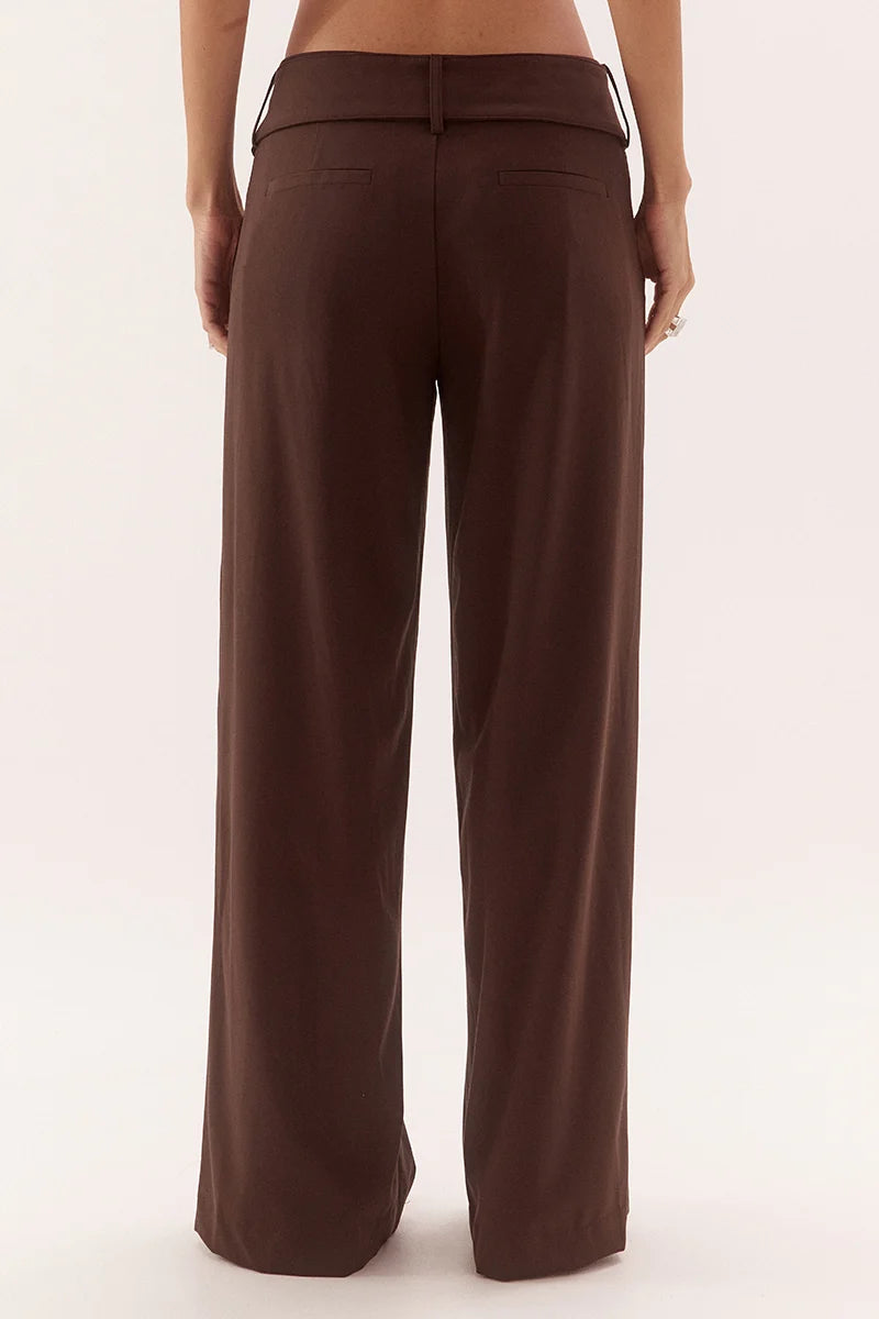 SOVERE Womens Sadie Pant In Dark Chocolate