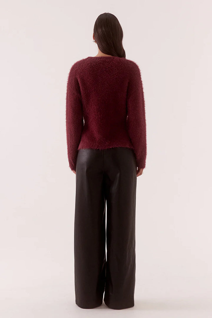 SOVERE Womens Arcade Cardi in Vino