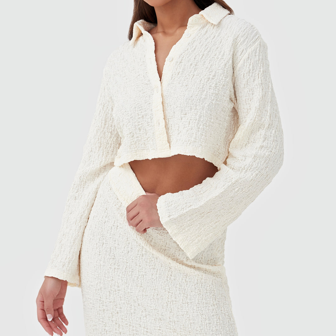 4th & RECKLESS Womens Verena Shirt Cream, WOMENS TOPS & SHIRTS, 4TH & RECKLESS, Elwood 101