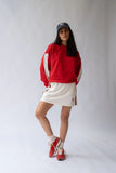 ARAMINTA JAMES Womens Ciao Bonjour Sweatshirt - Cherry, WOMENS KNITS & SWEATERS, ARAMINTA JAMES, Elwood 101