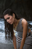 MOUNTAIN & MOON Womens Cassia Necklace - Gold Pearl