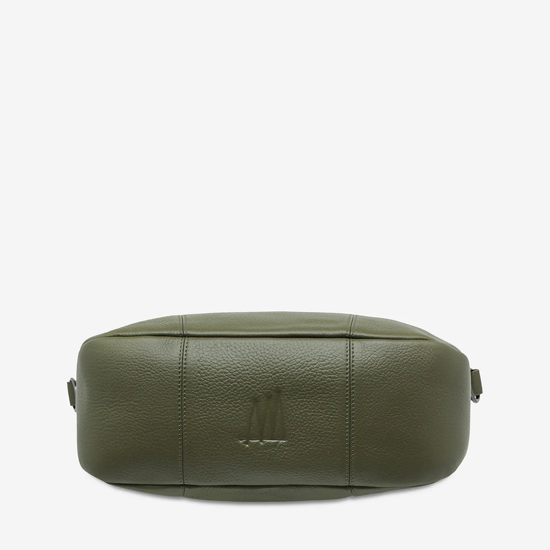 STATUS ANXIETY Womens Eyes To The Wind Leather Bag - Khaki, WOMENS BAGS & CLUTCHES, STATUS ANXIETY, Elwood 101
