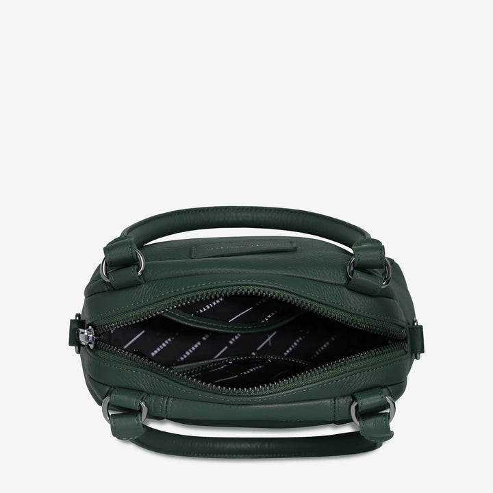 STATUS ANXIETY Womens Mini Mountains Leather Bag Green, WOMENS BAGS & CLUTCHES, STATUS ANXIETY, Elwood 101