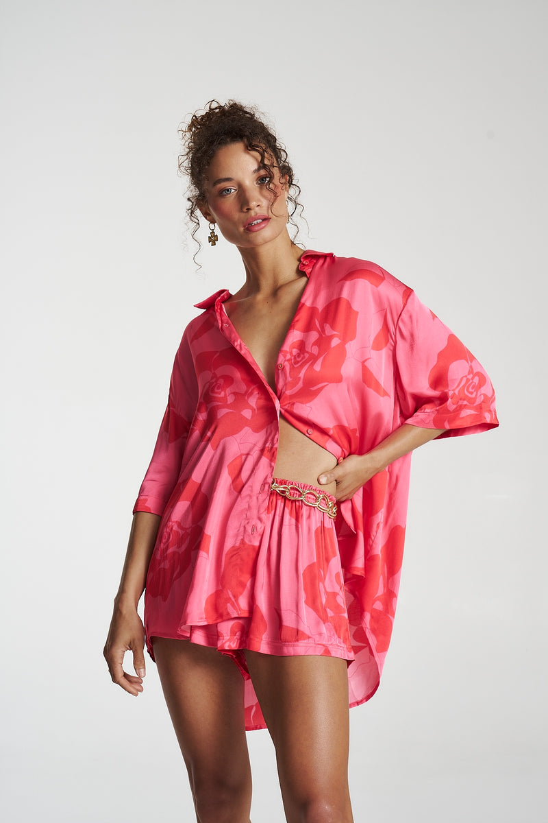 SUMMI SUMMI Womens Big Shirt - A Rose By Any Other Name | Elwood 101