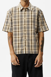 AFENDS Mens Check Out - Short Sleeve Shirt - Moonbeam Check, MENS SHIRTS, AFENDS, Elwood 101