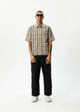 AFENDS Mens Check Out - Short Sleeve Shirt - Moonbeam Check, MENS SHIRTS, AFENDS, Elwood 101