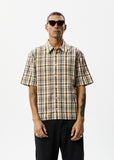 AFENDS Mens Check Out - Short Sleeve Shirt - Moonbeam Check, MENS SHIRTS, AFENDS, Elwood 101