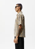 AFENDS Mens Check Out - Short Sleeve Shirt - Moonbeam Check, MENS SHIRTS, AFENDS, Elwood 101