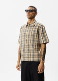 AFENDS Mens Check Out - Short Sleeve Shirt - Moonbeam Check, MENS SHIRTS, AFENDS, Elwood 101