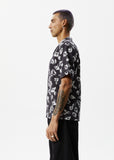 AFENDS Mens Hibiscus - Cuban Shirt - Black, MENS SHIRTS, AFENDS, Elwood 101