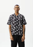 AFENDS Mens Hibiscus - Cuban Shirt - Black, MENS SHIRTS, AFENDS, Elwood 101