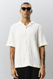 AFENDS Mens Calm - Cuban Short Sleeve Shirt - White, MENS SHIRTS, AFENDS, Elwood 101