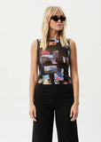 AFENDS Womens Under Pressure - Sheer Tank - Black, WOMENS TOPS & SHIRTS, AFENDS, Elwood 101