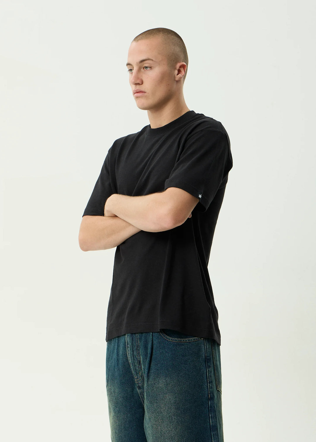 AFENDS Mens Classic Retro Tee in Black