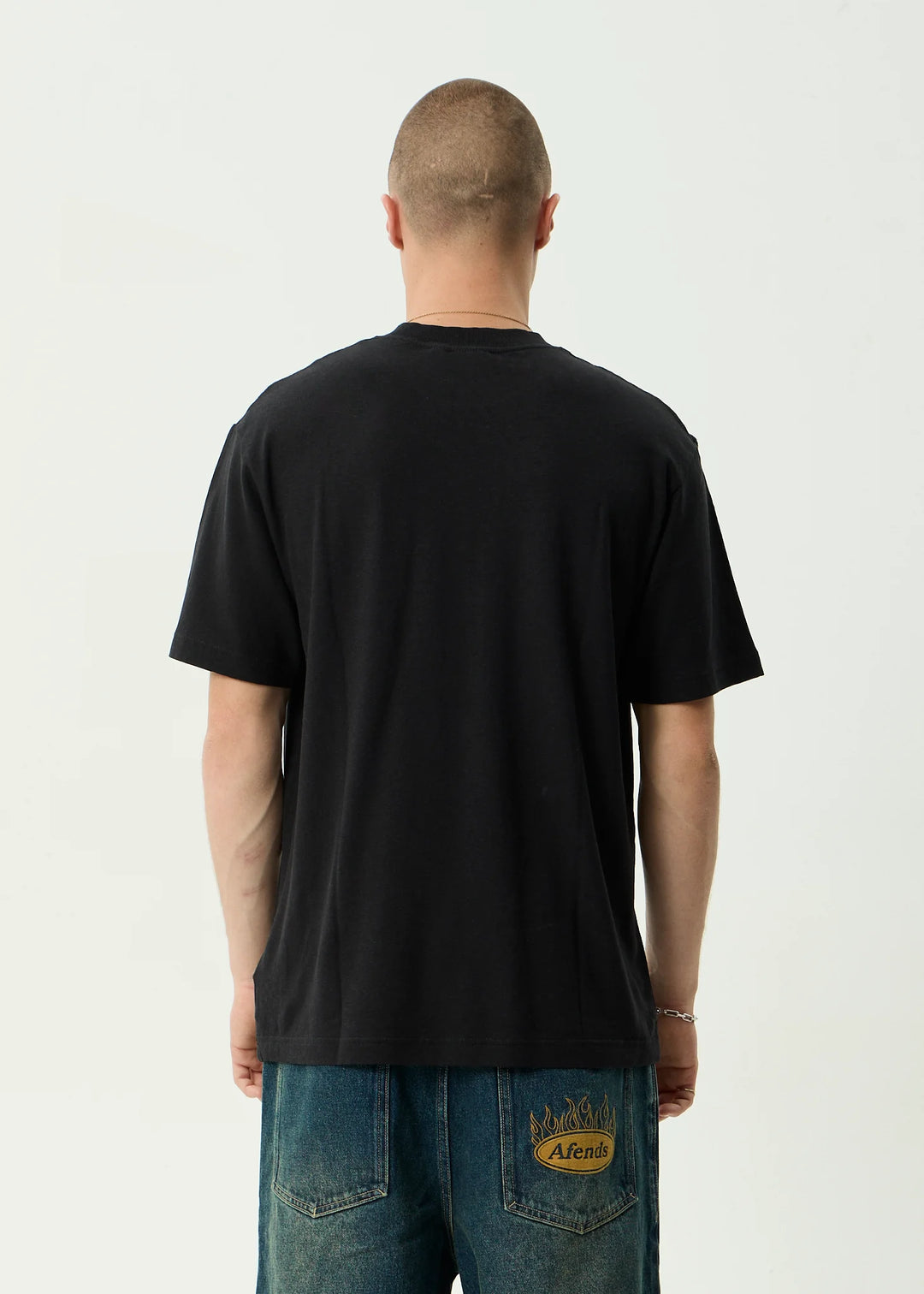 AFENDS Mens Classic Retro Tee in Black