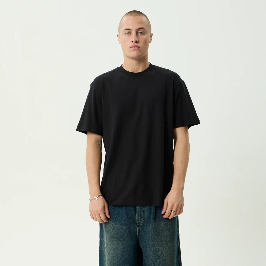 AFENDS Mens Classic Retro Tee in Black