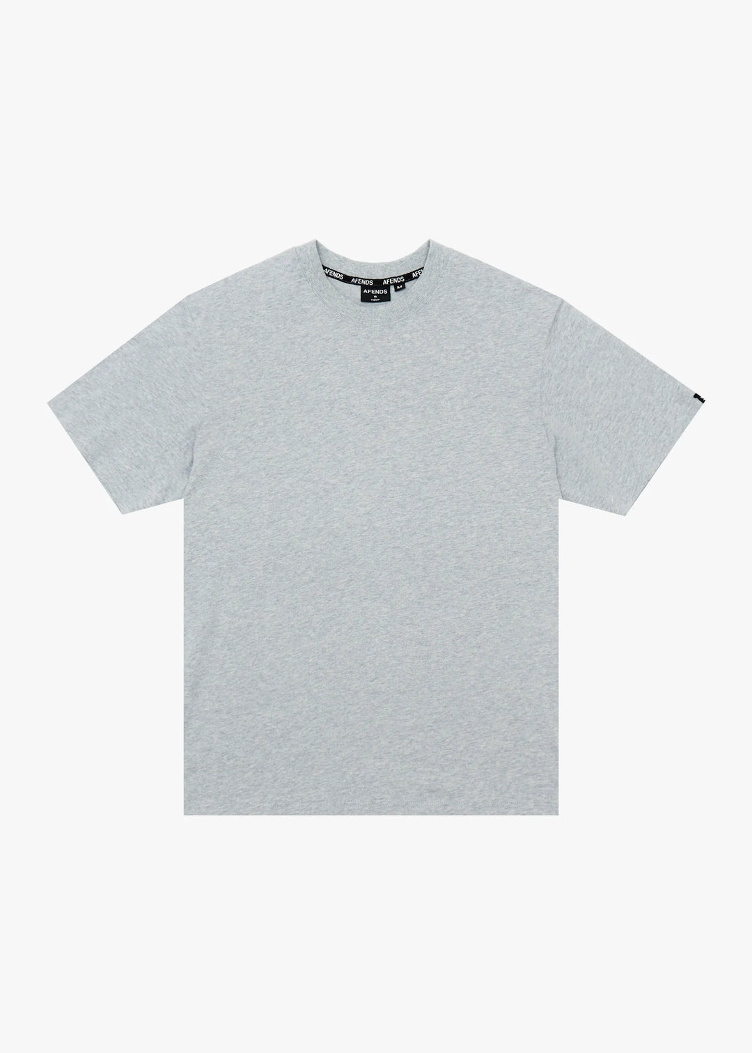 AFENDS Mens Classic Retro Tee in Shadow Grey Marle
