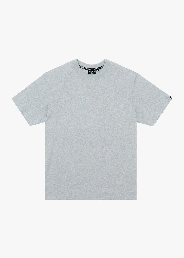 AFENDS Mens Classic Retro Tee in Shadow Grey Marle