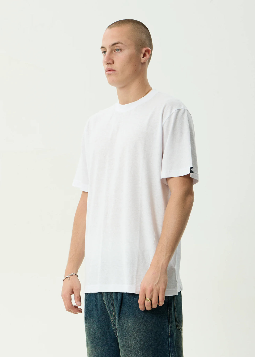 AFENDS Mens Classic Retro Tee in White