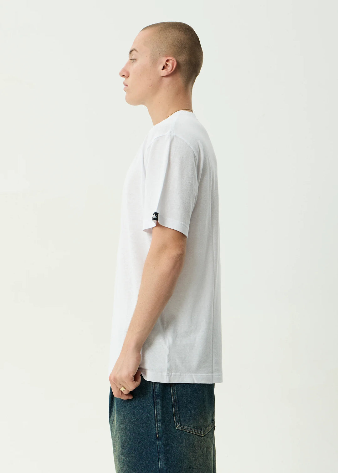 AFENDS Mens Classic Retro Tee in White