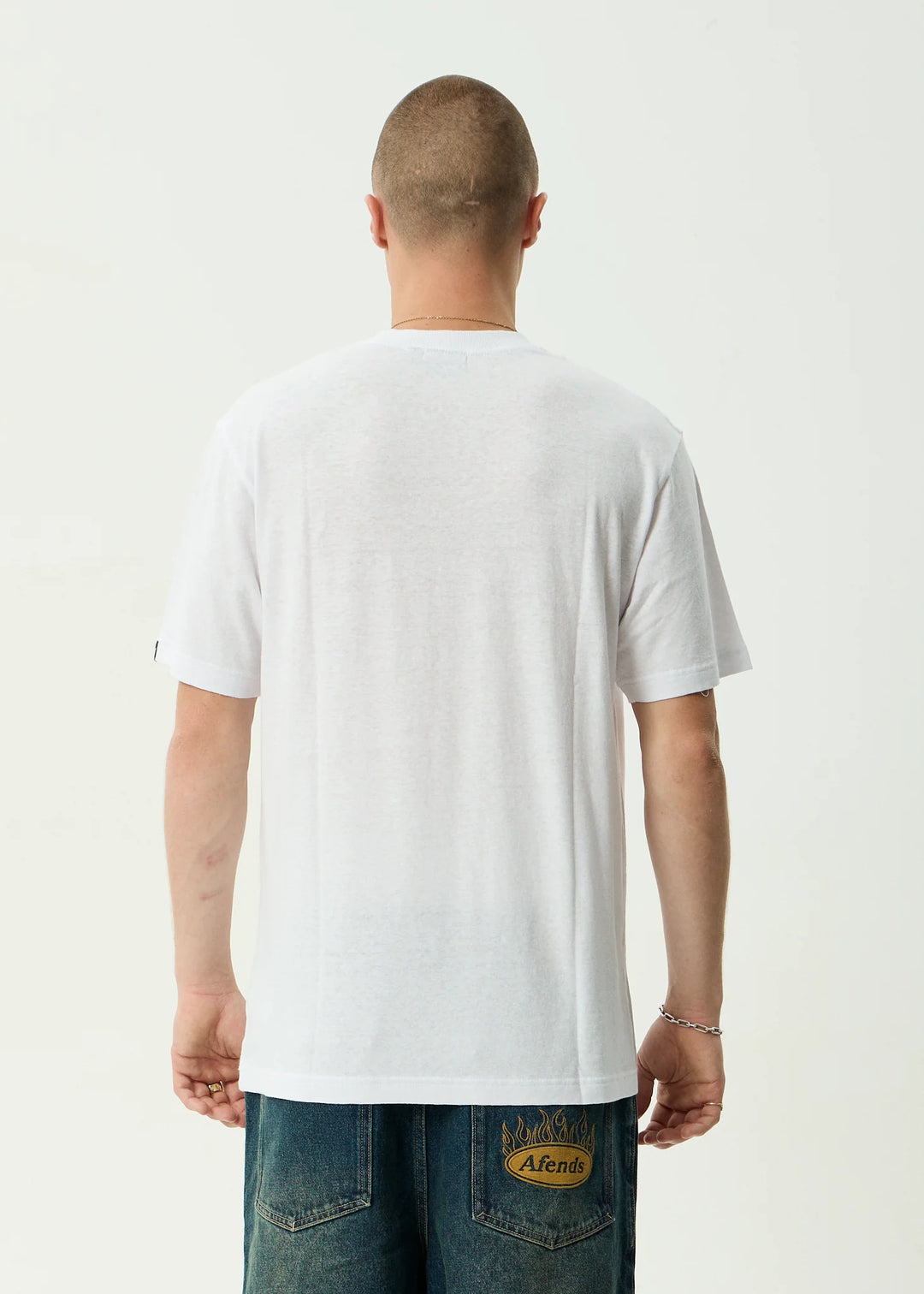 AFENDS Mens Classic Retro Tee in White