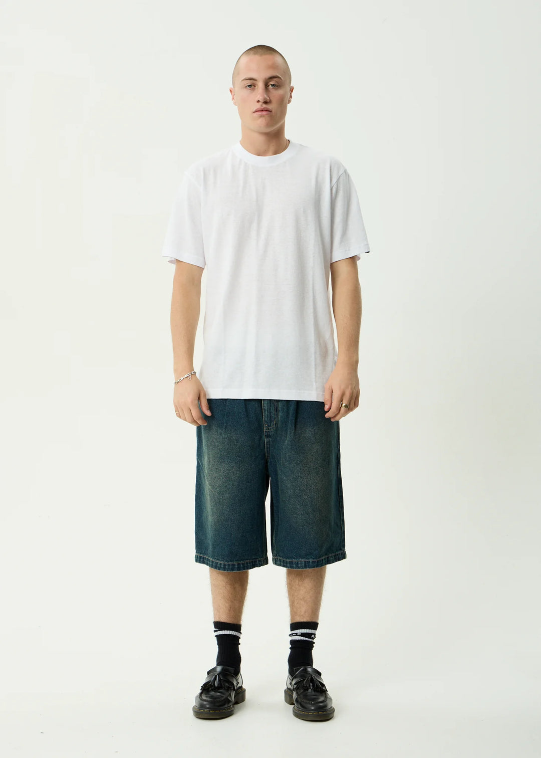 AFENDS Mens Classic Retro Tee in White