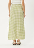 AFENDS Womens Darcy - Check Maxi Skirt - Lemongrass Check, WOMENS SKIRTS, AFENDS, Elwood 101