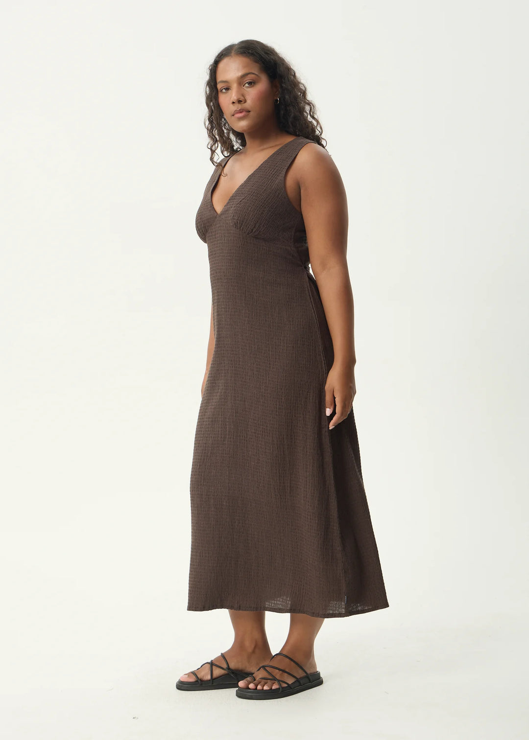 Buy AFENDS Focus Hemp Maxi Dress – Coffee Buy AFENDS Focus Hemp Maxi Dress – Coffee