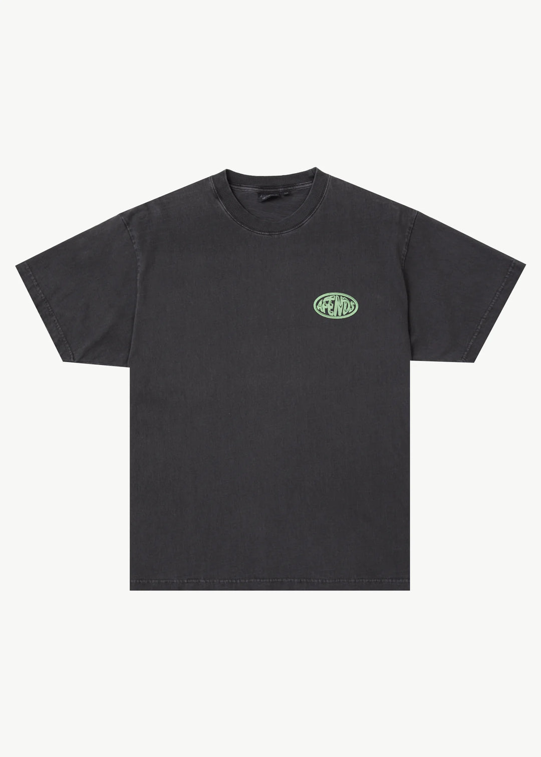AFENDS Mens Frogga - Heavy Boxy Fit Tee - Stone Black, MENS TEE SHIRTS, AFENDS, Elwood 101