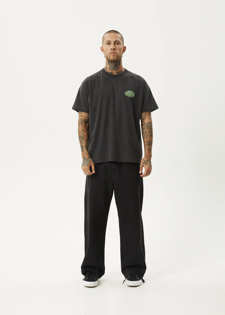 AFENDS Mens Frogga - Heavy Boxy Fit Tee - Stone Black, MENS TEE SHIRTS, AFENDS, Elwood 101