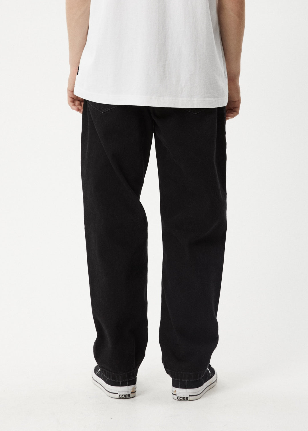 AFENDS Mens Ninety Two's - Organic Denim Relaxed Jeans - Washed Black, MENS DENIM, AFENDS, Elwood 101