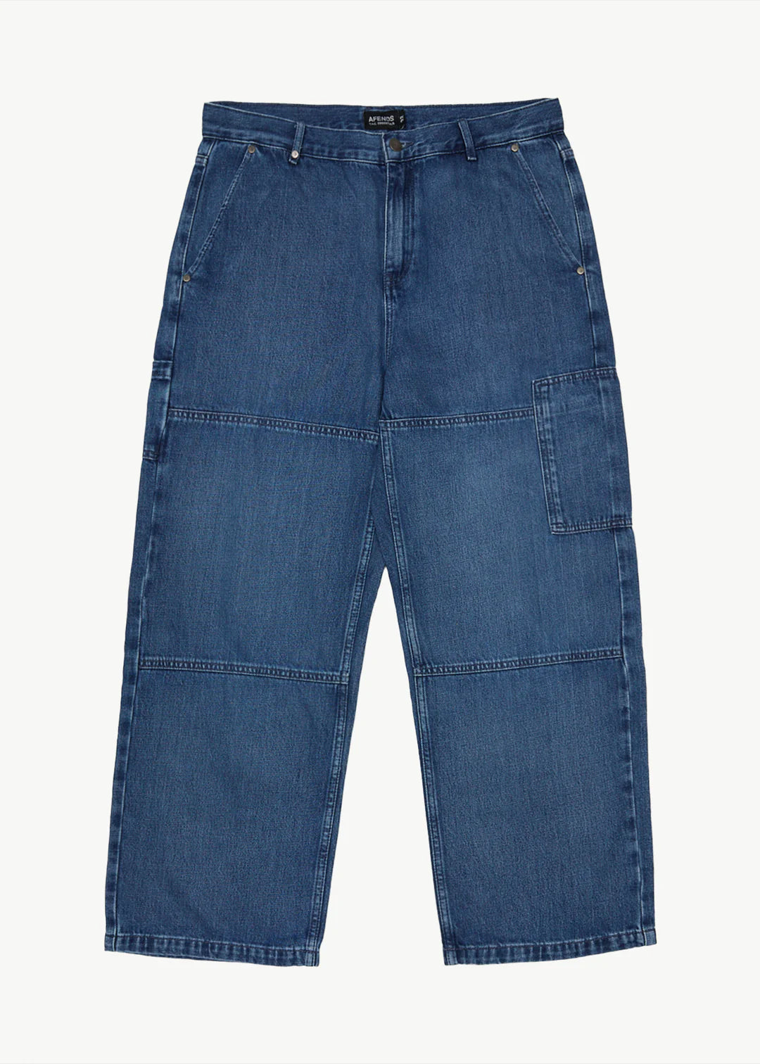 AFENDS Mens Richmond Denim Baggy Carpenter Jeans - Authentic Blue, MENS DENIM, AFENDS, Elwood 101